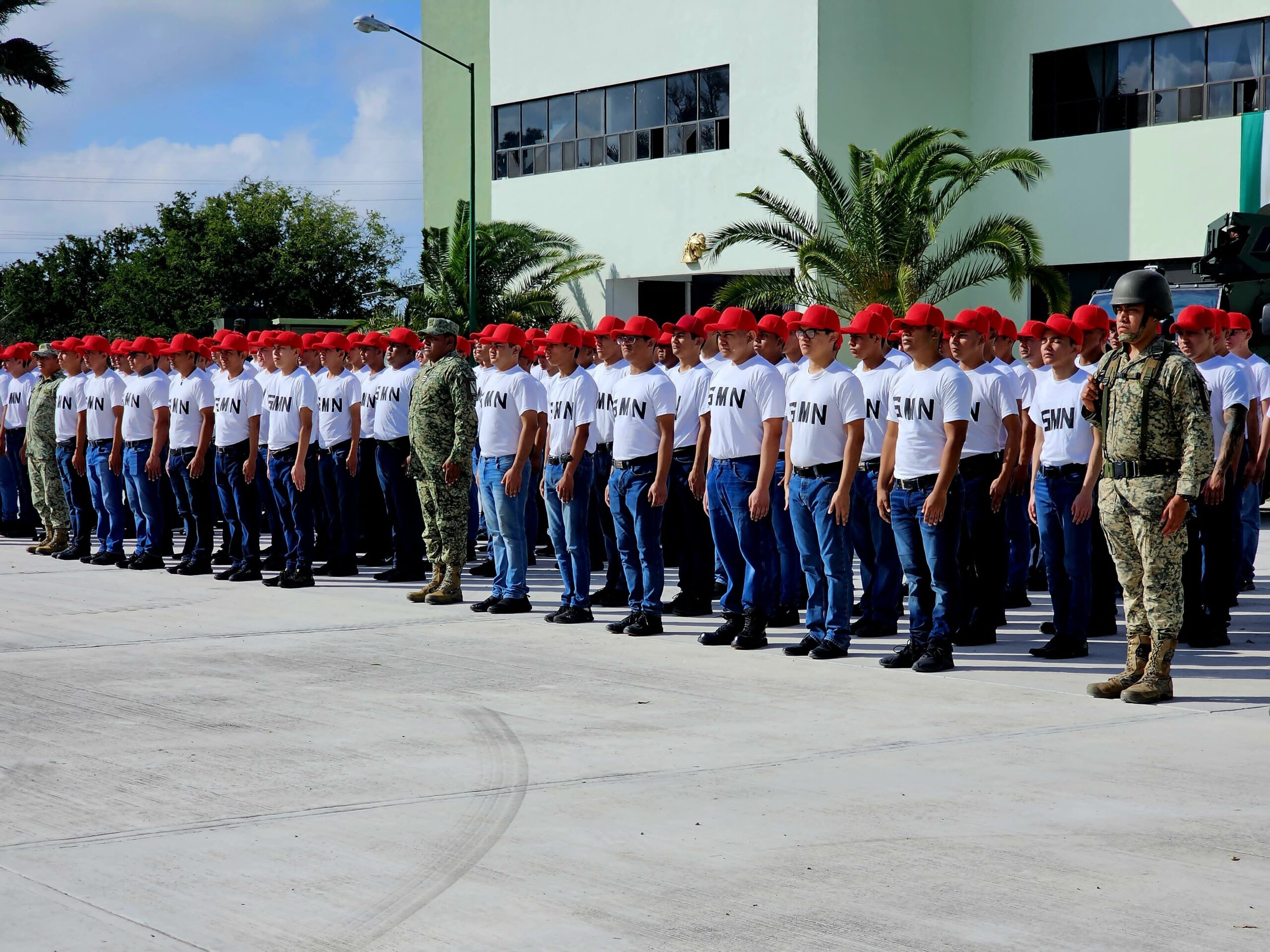 Ceremonia de Bienvenida del Personal del Servicio Militar Nacional, Clase 2006, Remisos y Mujeres Voluntarias en Matamoros
