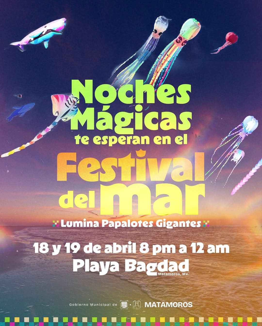 El cielo se ilumina en Playa Bagdad; Grandes sorpresas traerá consigo el Festival del Mar 2025
