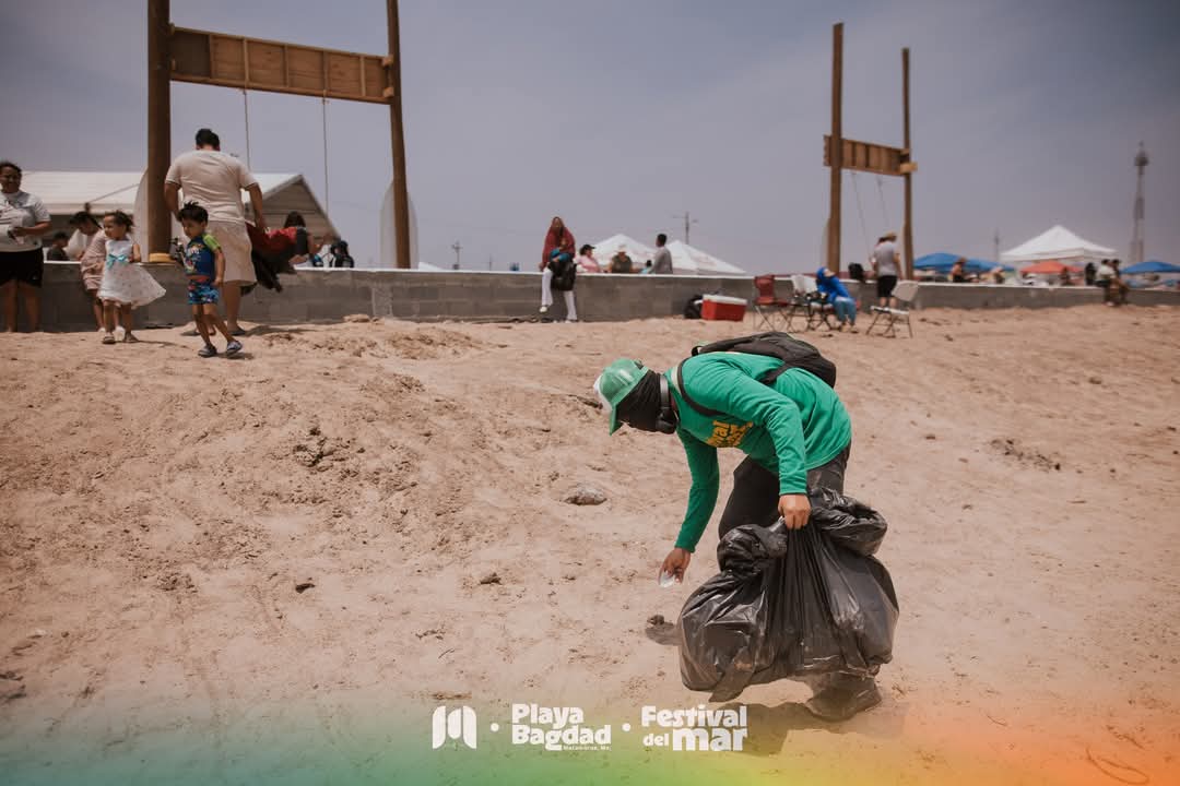 Gobierno de Matamoros llama a conservar limpia la Playa Bagdad durante el Festival del Mar