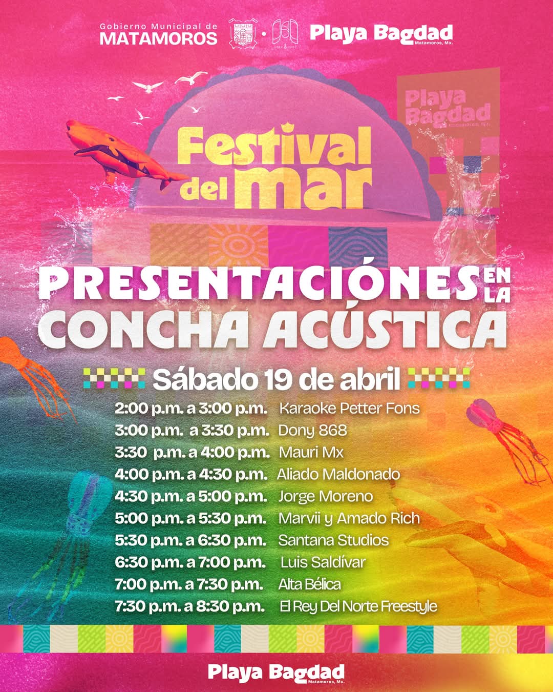 Continúa el Festival del Mar Matamoros con lo mejor del talento local