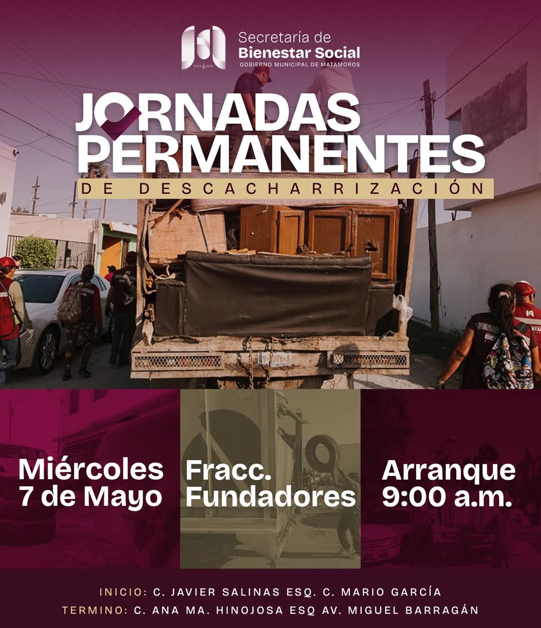 Campaña de Descacharrización en Fracc. Fundadores: Un Compromiso por la Salud y el Bienestar de la Comunidad