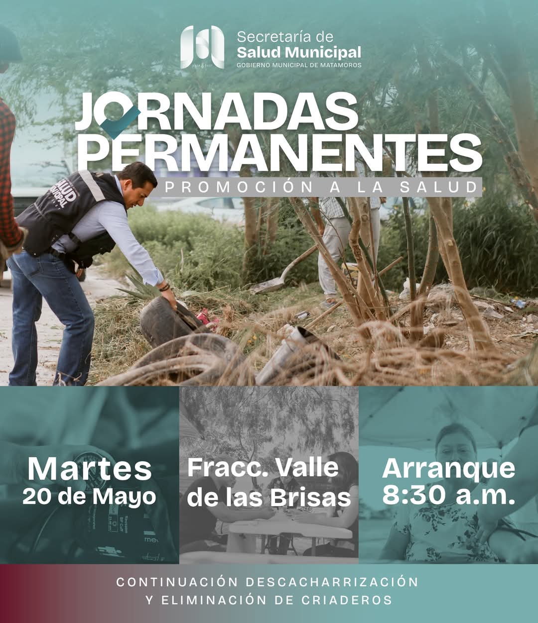 Continúan las Jornadas Permanentes de Promoción de la Salud: hoy en el Fraccionamiento Valle de las Brisas